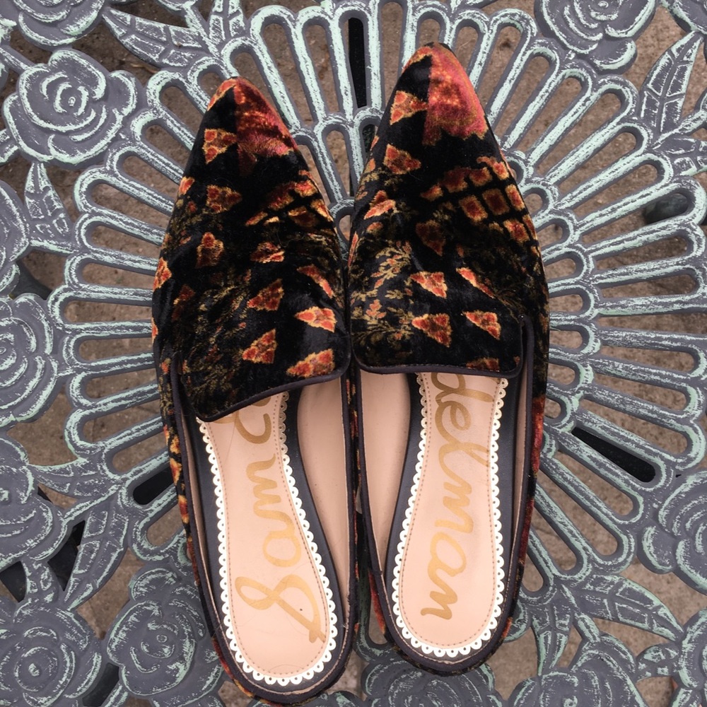 Sam Edelman velvet mules